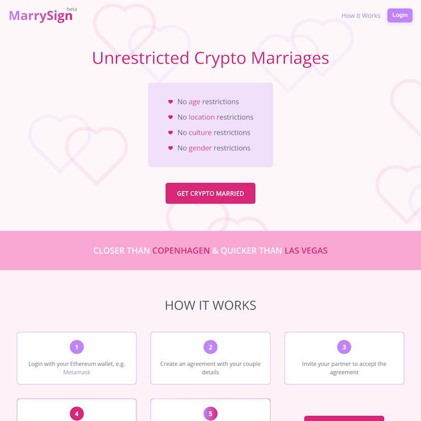MarrySign.com screenshot